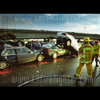 photograph of freeway pileup