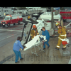photograph of overturned tractor trailer