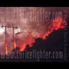 photograph of burning hillside