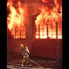 photograph of fireman with hose