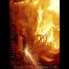 photograph of rear of house on fire