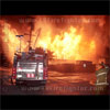 photograph of a L.A. City engine attacking a blaze