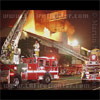 photograph of L.A. City firefighters battling a theater fire